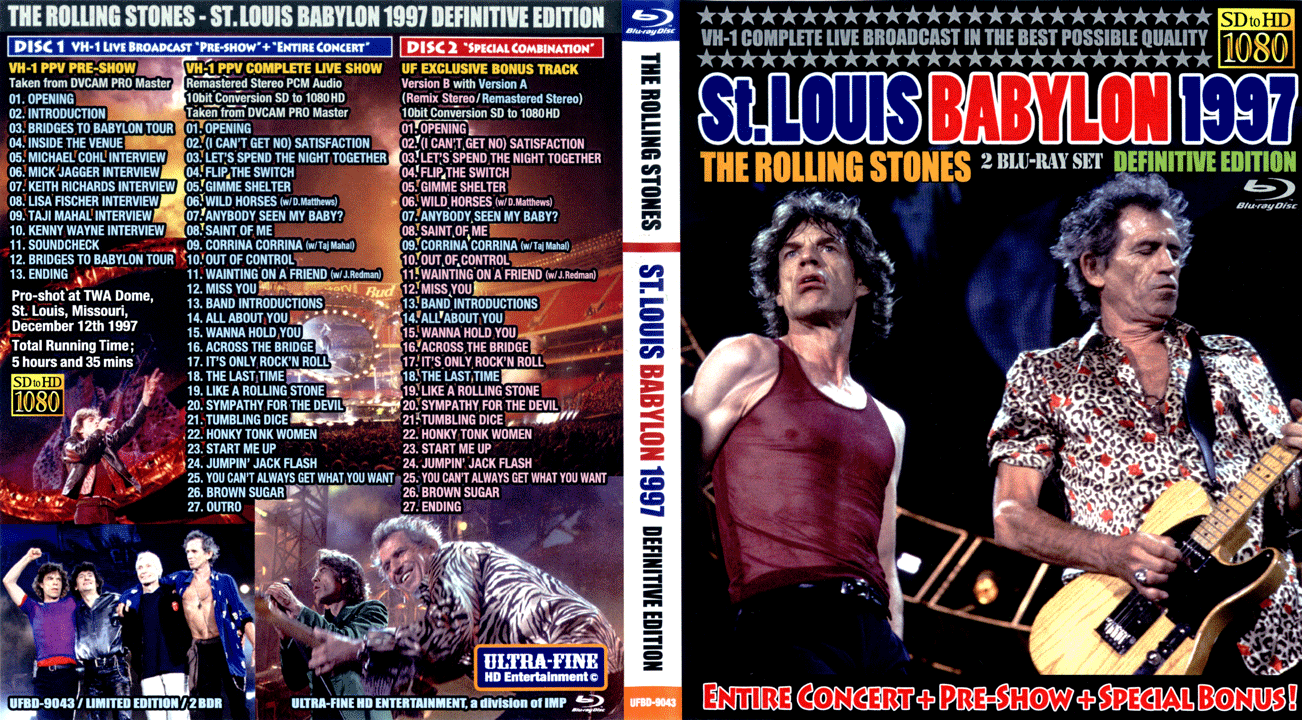Rolling Stones - St. Louis Babylon (1997) (2 NTSC Blu-Ray BD-R discs)